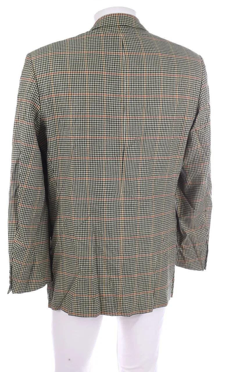strellson - Vintage-Karo-Sakko aus Seiden-Mischung mit Schurwolle - 50