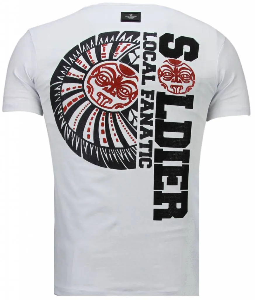 The Rock - Strass T Shirt Herren - Weiß